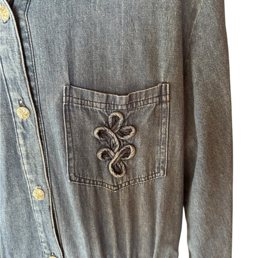 1980s d. Frank 100% Cotton Lightweight‎ Denim Jumpsuit - Picture 4 of 12
